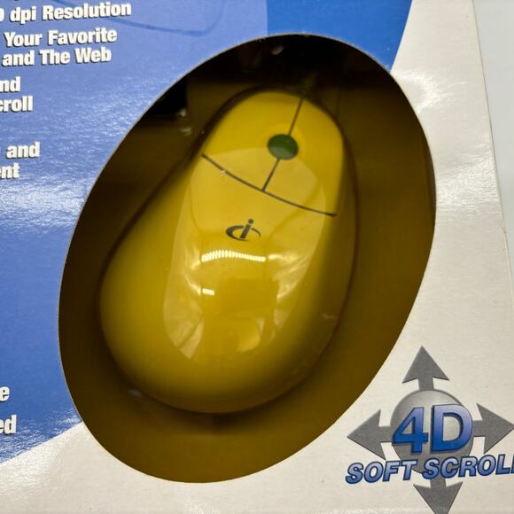 Vtg Iconcepts 4D Internet Soft Scroll Mouse Windows 95 98 Computer Laptop 520dpi - Picture 2 of 8